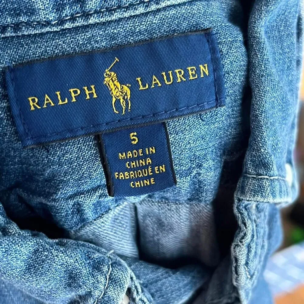 Ralph Lauren Kids Shirt Denim Button down Size 5
